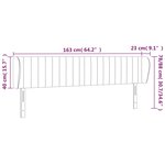 vidaXL Tête de lit avec oreilles Rose 163x23x78/88 cm Velours
