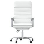 Fauteuil de massage inclinable de bureau informatique étude similicuir blanc 02_0025399