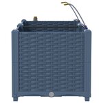 vidaXL Cache-pot de jardin Basketweave Gris 40 x 40 x 126cm Plastique