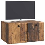 vidaXL Meuble TV mural 59 5 x 41 x 30 cm Bois ancien Bois d'ingénierie