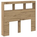 vidaXL Tête de lit Chêne artisanal 120 x 17 x 102 cm Bois d'ingénierie