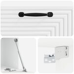 vidaXL Meuble TV mural Montage mural Blanc brillant 59 5 x 31 x 30 cm