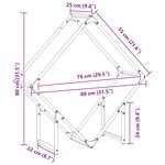 vidaXL Portant de bois chauffage blanc 80x25x80 cm
