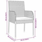 vidaXL Ensemble de salle à manger pour jardin 5 Pièces Gris Poly rotin