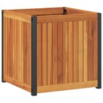 vidaXL Jardinière 45x45x44 cm bois massif d'acacia et acier