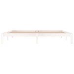 vidaXL Cadre de lit sans matelas blanc bois massif de pin 200x200 cm