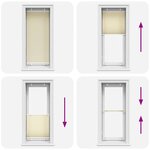 vidaXL Store plissé crème 65x100 cm largeur du tissu 64 4 cm polyester