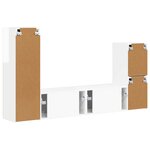vidaXL Ensemble meuble TV 4 Pièces Blanc brillant Bois d'ingénierie