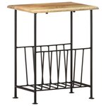 vidaXL Porte-revues 40x30x50 cm Bois de manguier solide et acier