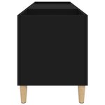 vidaXL Armoire à disques noir 121x38x48 cm bois d'ingénierie
