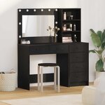 vidaXL Table de Toilette Noir 78.5 x 41 x 135 cm Bois d'ingénierie