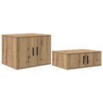 vidaXL Cadre de lit avec rangement chêne artisanal 244 x 127 x 53.5 cm