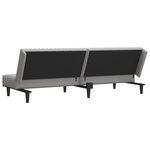 vidaXL Canapé-lit à 2 places gris clair velours