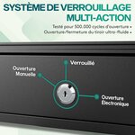 ACROPAQ Tiroir Caisse 42x41x10 cm- Compatible avec Caisse Enregistreuse RJ11  8 compartiments Monnaie & 4 billets  Métal Robuste