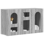 vidaXL Buffet Gris Sonoma 100 x 35 x 59 cm Bois d'ingénierie