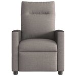 vidaXL Fauteuil inclinable électrique Taupe Tissu