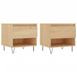 vidaXL Tables basses 2 Pièces chêne sonoma 50x46x50 cm bois d'ingénierie