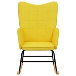 vidaXL Chaise à bascule Jaune moutarde Tissu