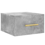 vidaXL Tables de chevet murales 2 Pièces gris béton 35x35x20 cm