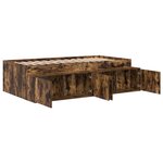 vidaXL Lit de rangement Chêne fumé 90x200 cm