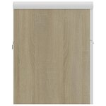 vidaXL Armoire d'évier et lavabo intégré Blanc et chêne sonoma
