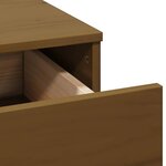 vidaXL Ensemble de coiffeuse et miroir Marron miel Bois de pin solide