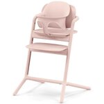 Chaise haute évolutive 3 en 1 LEMO 2 - Rose - Réglable hauteur et profondeur - Set bébé