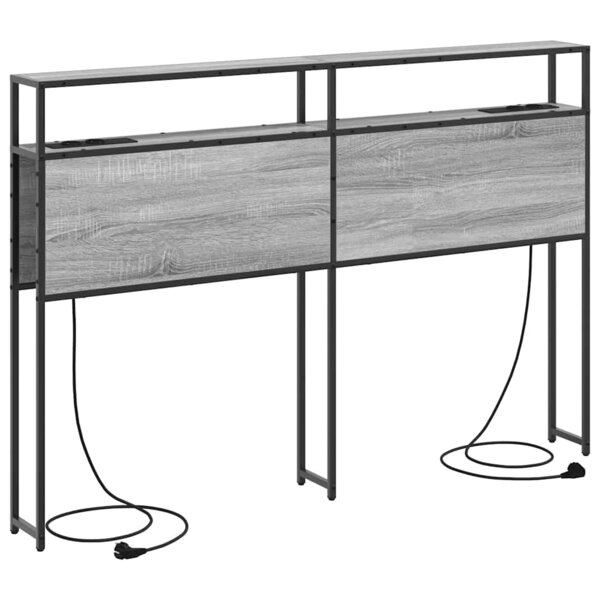 vidaXL Tête de lit de rangement Sonoma gris 140 cm Bois d'ingénierie