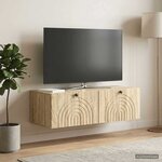 vidaXL Meuble TV mural Chêne Sonoma 98 x 41 x 30 cm Bois d'ingénierie