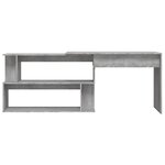 Bureau table poste de travail meuble d'ordinateur informatique étude d'angle sonoma 200 x 50 x 76 cm bois d'ingénierie gris 02_0023696