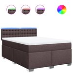 vidaXL Sommier à lattes de lit avec matelas Marron foncé 160x200 cm