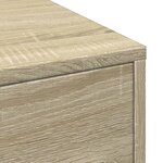 vidaXL Armoire de salle de bain étroite avec roulettes chêne sonoma