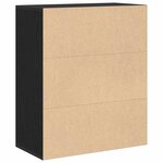 vidaXL Bibliothèque noir 60x30x71 5 cm bois d'ingénierie