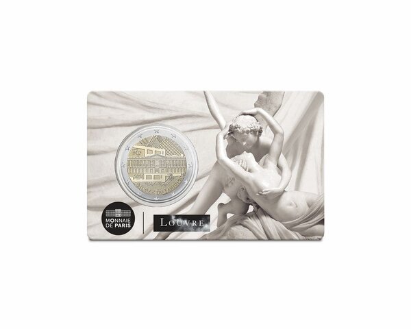 Musée du Louvre - L'Amour et Psyché à demi couchée Monnaie de 2€ commémorative