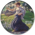 Pièce de monnaie en Argent 1 Dollar g 31.1 (1 oz) Millésime 2025 Walking Liberty in Art POINTILLISM