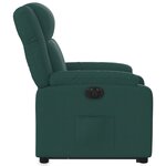 vidaXL Fauteuil inclinable électrique vert foncé tissu
