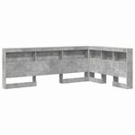 vidaXL Tête de lit de rangement Gris béton 120 cm Bois d'ingénierie