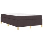 vidaXL Cadre de lit avec matelas Marron foncé 120 x 200 cm tissu