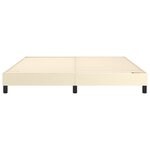 vidaXL Sommier à ressorts de lit Crème 160x200 cm Similicuir