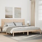 vidaXL Cadre de lit extra long sans matelas 200x220 cm bois massif