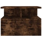 vidaXL Table de chevet flottante Chêne fumé 40x31x27cm Bois ingénierie