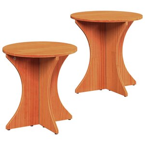 vidaXL Table basse 2 Pièces Brun cire Bois massif en pin