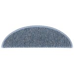 vidaXL Tapis d'escalier autocollants 15 Pièces 56x17x3 cm Bleu