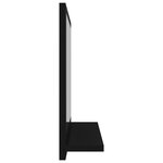 vidaXL Miroir de salle de bain Noir 40x10 5x37 cm Bois d’ingénierie