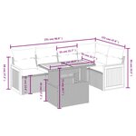 vidaXL Salon de jardin avec coussins 6 Pièces beige résine tressée