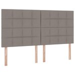 vidaXL Lit de Rangement avec tête de lit Taupe 180 x 200 cm Tissu