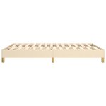 vidaXL Cadre de lit Crème 140 x 200 cm Tissu