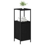 vidaXL Meuble de salle de bain avec étagères chêne noir 36x35x95 cm