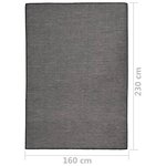 vidaXL Tapis à tissage plat d'extérieur 160x230 cm Gris