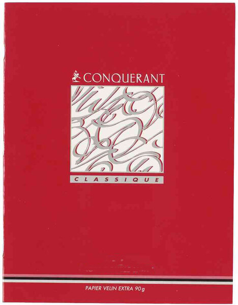 Cahier de devoirs 17 x 22 cm SEYES 48 pages 90g CONQUERANT